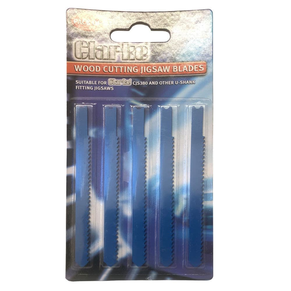 Clarke 6462192 Replacement Jigsaw Blades For Cjs380 - 5 Pack Wood Cutting