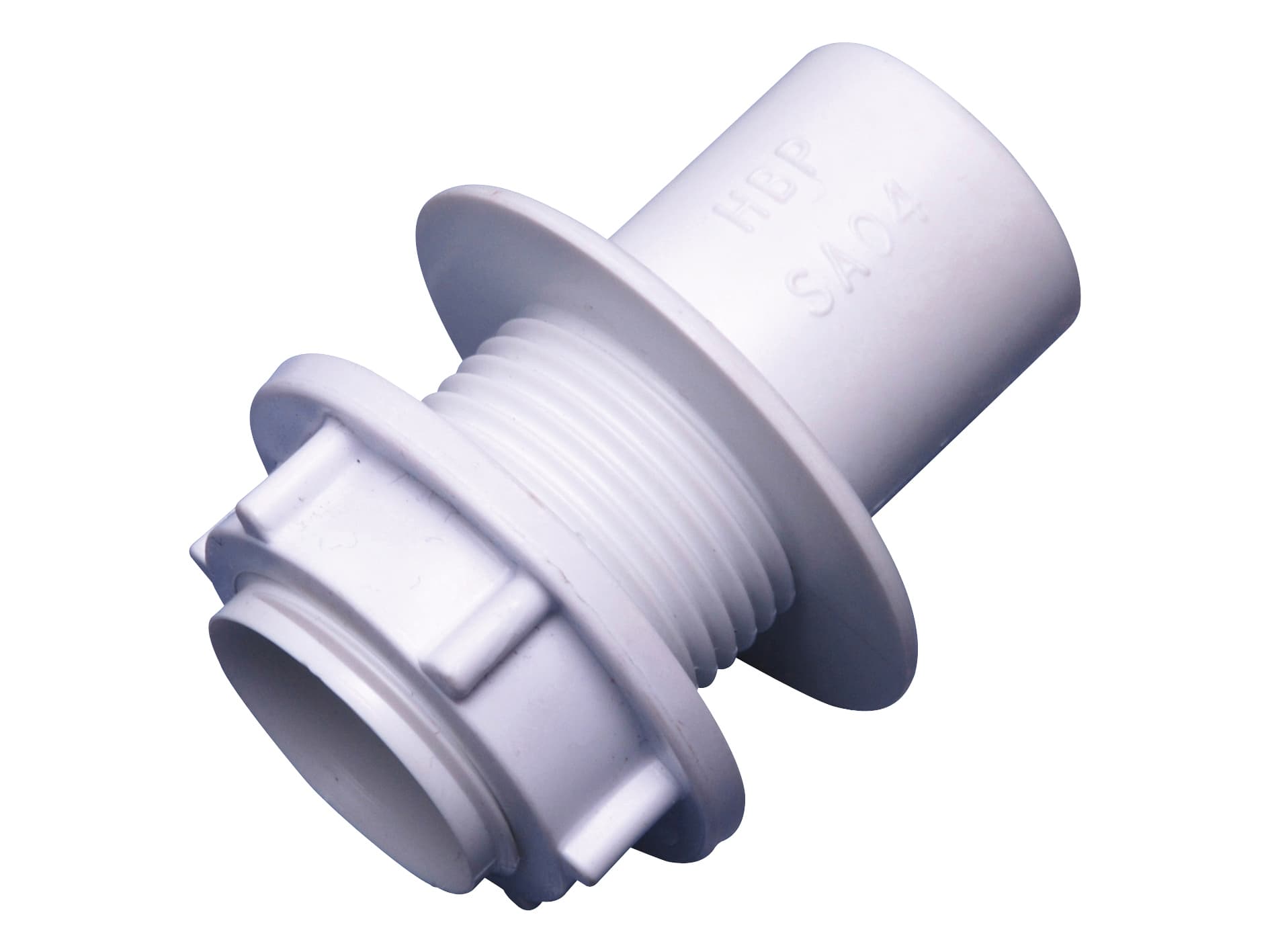 Wavin Osma Overflow solvent straight tank connector 21.5mm white