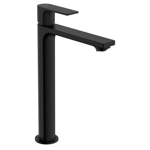 Hansgrohe Rebris E Single lever basin mixer 240 CoolStart EcoSmart+ for washbowls with pop-up waste set - Matt Black - 72591670