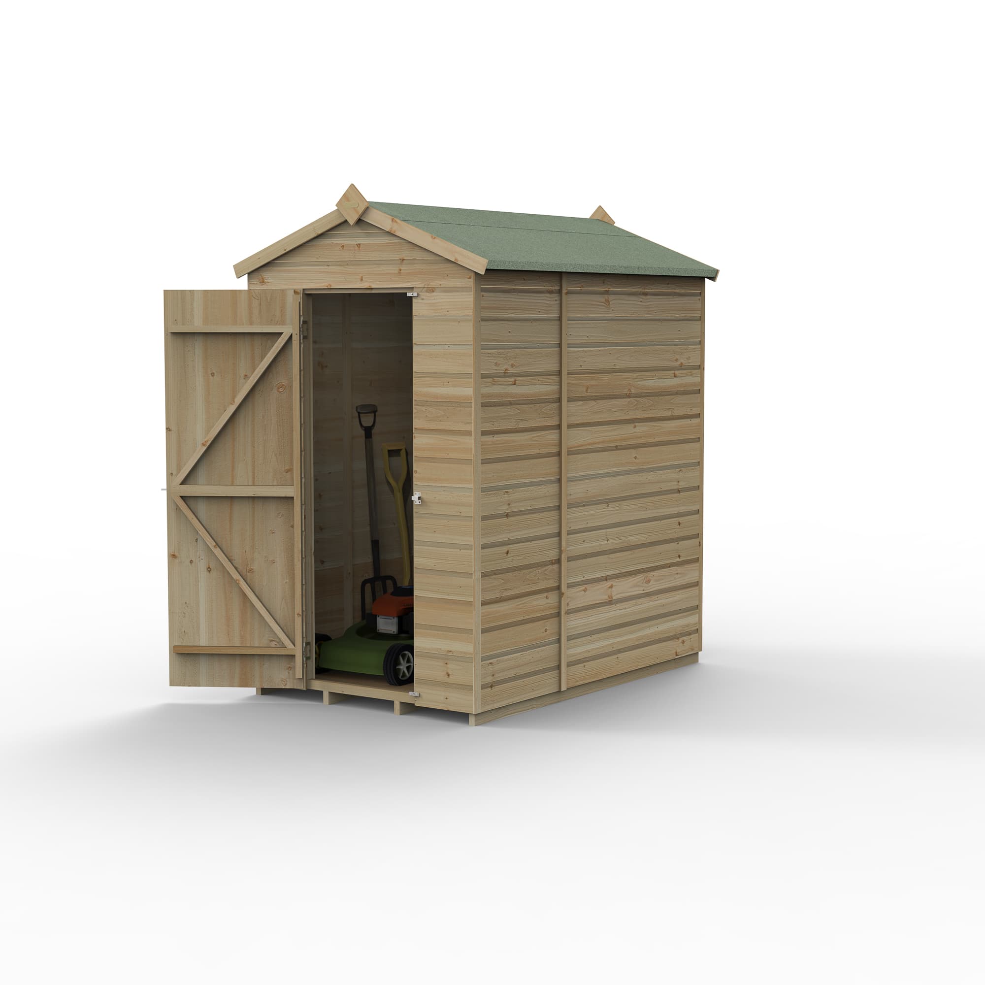 Forest Garden Beckwood 4x6 Apex Shed No Windows