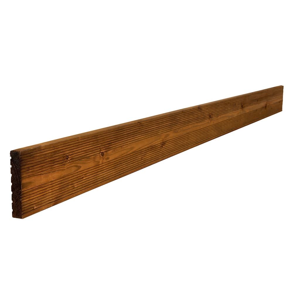 Metsa Brown Treated Timber Decking Board, 32x150mm x 2.4m