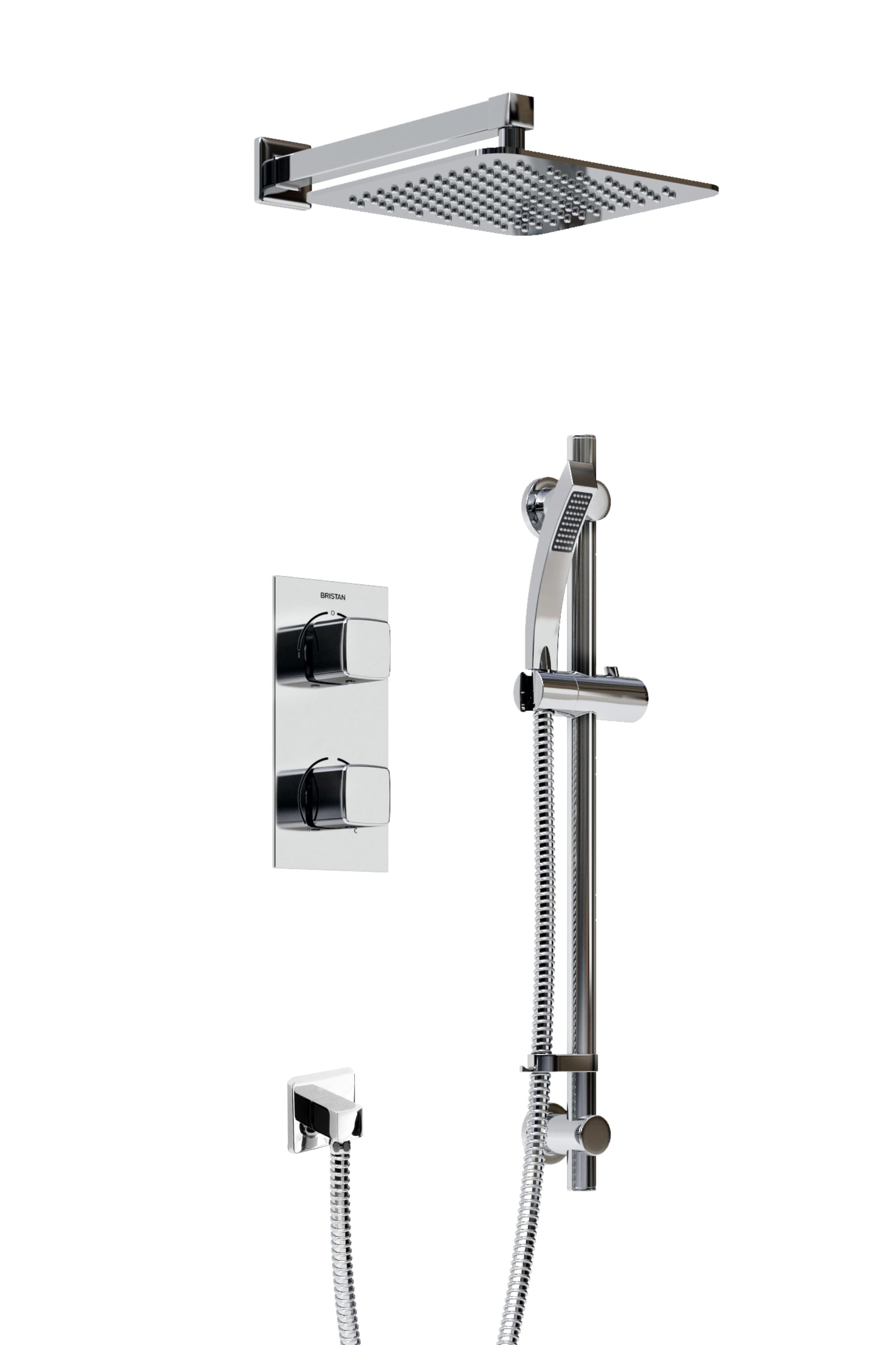 Bristan COBALT SHWR PK Complete Cobalt Recessed Dual Control Shower Pack