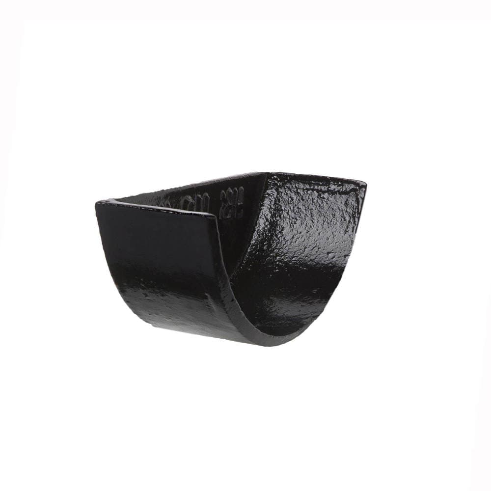 Hargreaves Premier Cast Iron Half Round Gutter Internal Stopend - 125mm Black