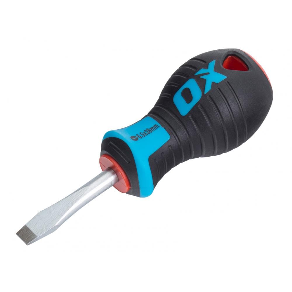Ox Tools OX-P362338 Ox Pro Slotted Flared Screwdriver Stubby 6.5X38Mm EA