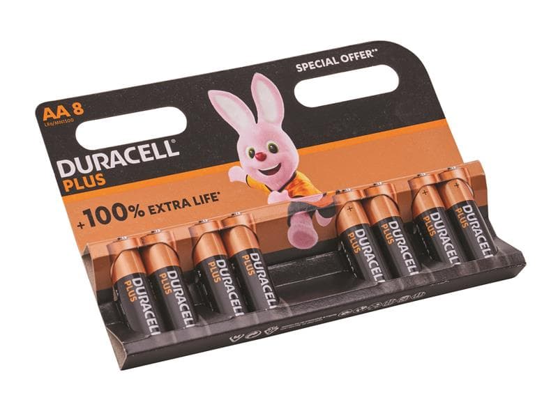 Duracell S30951 Plus Power Aa Alkaline Batteries Promo Pack 8