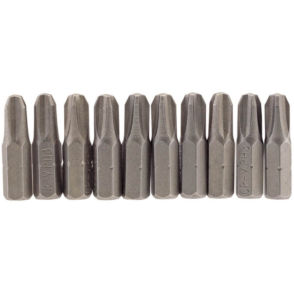 Draper 64087 Cross Slot Insert Bit 1/4in Hex 25Mm Long No.3 (Pack Of 10) per pack