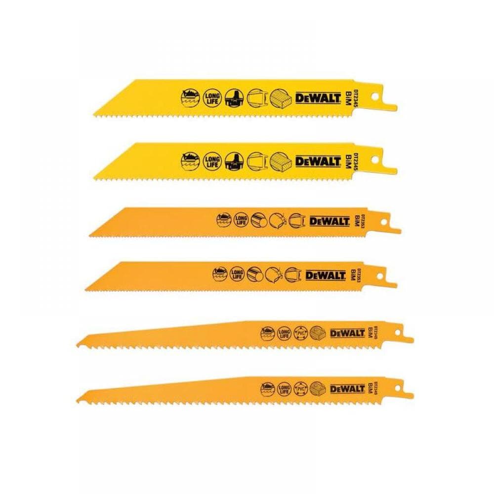 Dewalt DT2444-QZ Dt2444 Reciprocating Saw Blade Set 6 Piece