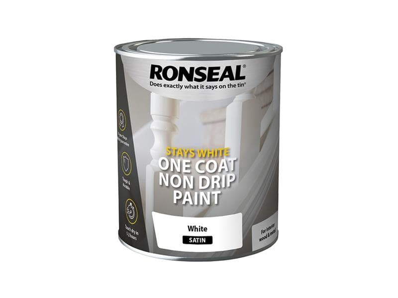 Ronseal 37518 Stay White One Coat Satin 750Ml