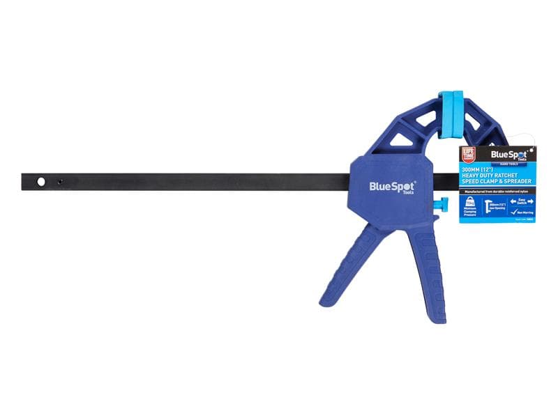Bluespot Tools 10033 Heavy-Duty Ratchet Speed Clamp & Spreader 300Mm (12In)