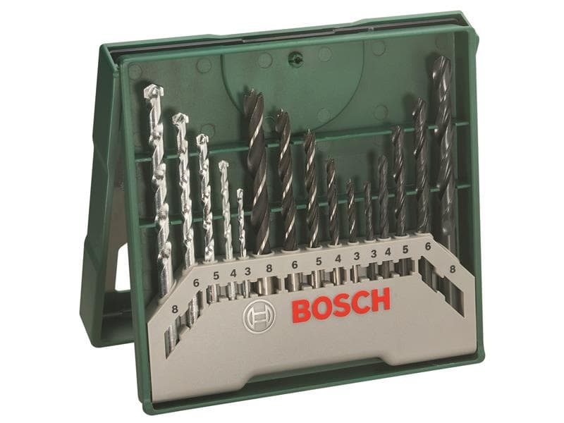 Bosch Powertool Accessories 2607019675 Mini-X-Line Twist Drill Bit Set 15 Piece