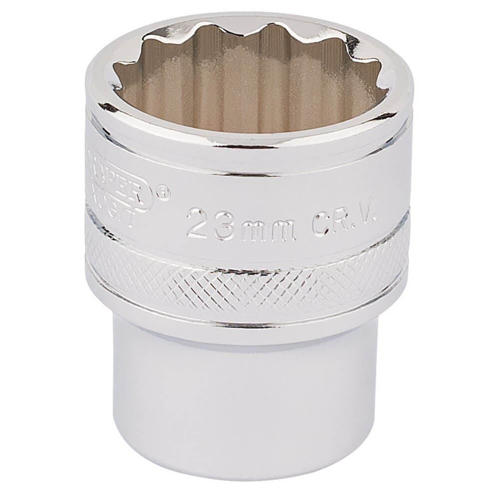 Draper Expert 33370 Hi-Torq® 12 Point Socket 1/2in Sq. Dr. 23Mm each