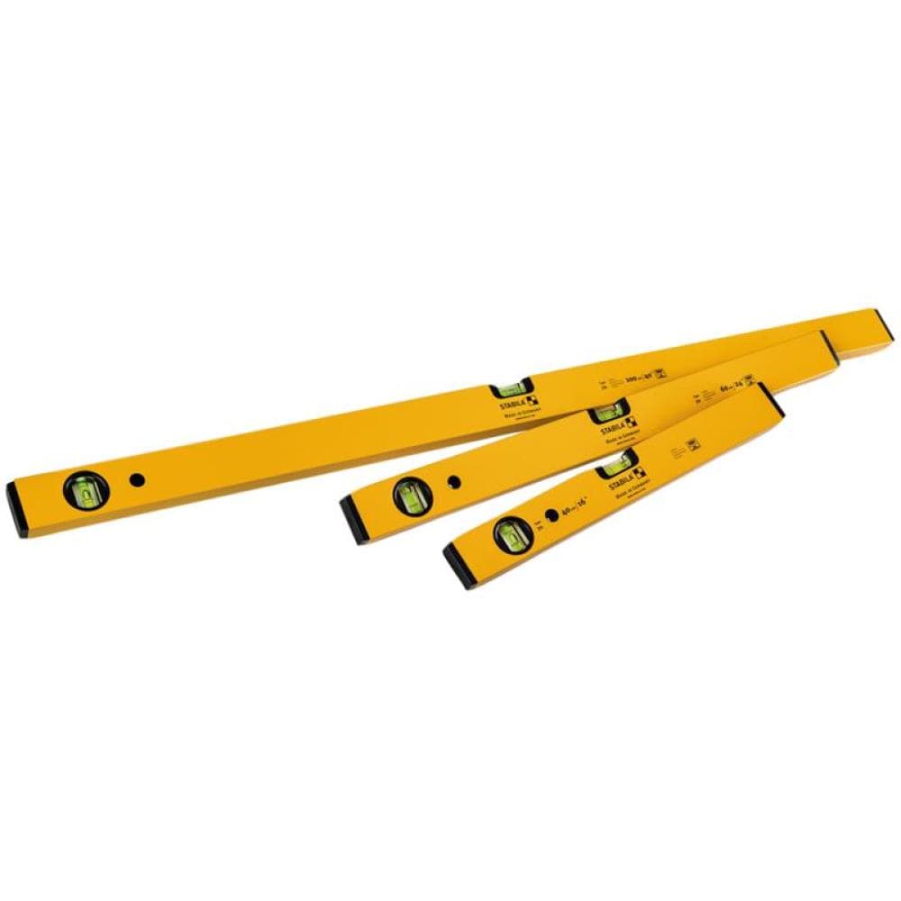 Stabila 19819 70 Single Plumb Box Section Spirit Level Set 3 Piece