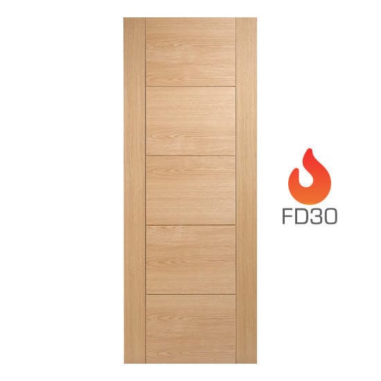 Vancouver Pre-finished Oak Internal FD30 Fire Door