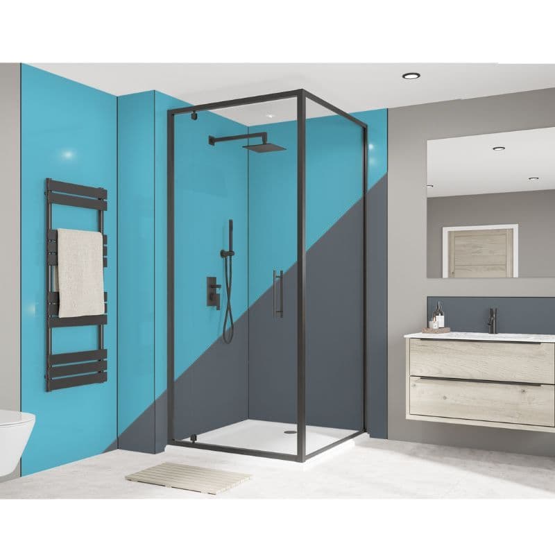 Wetwall Bathroom Wall Panel - 2440mm x 1220mm x 4mm - Aqua / Cadet