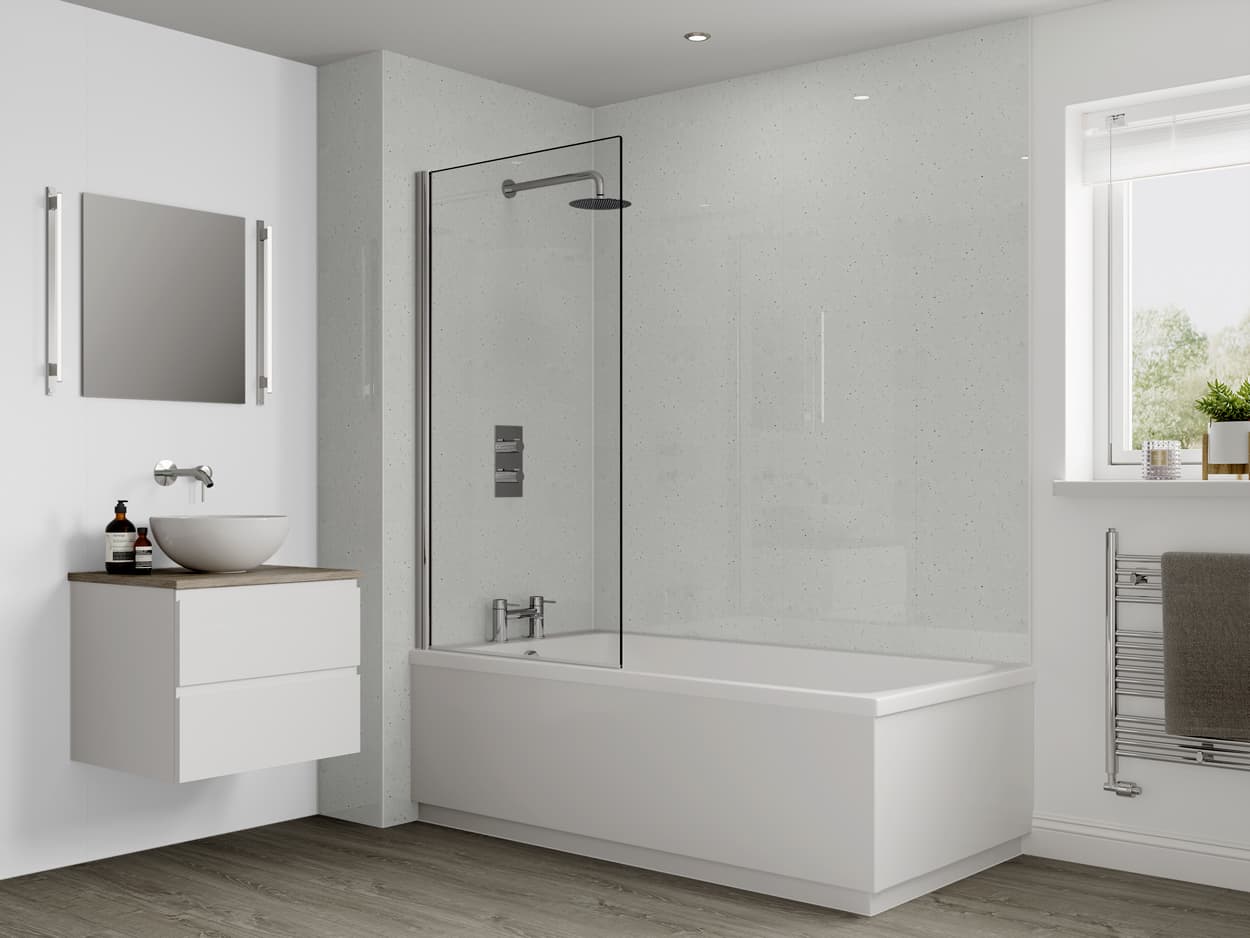 Multipanel Classic Bathroom Wall Panel Hydrolock 2400 x 598mm White Snow 3308