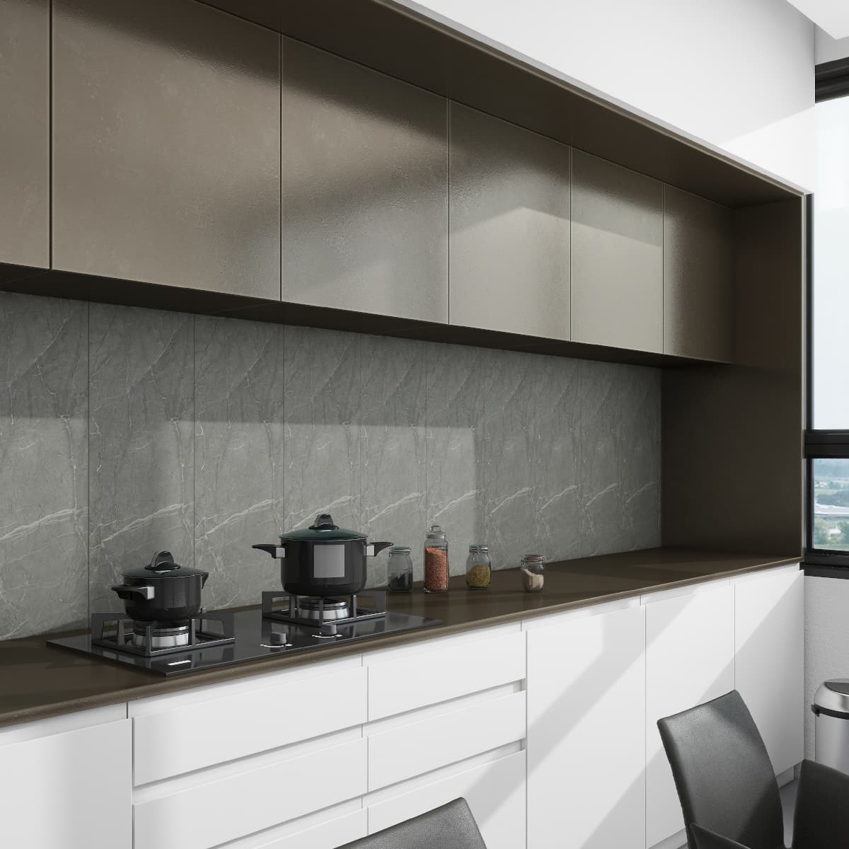 SolidStyle Mercury Stone Grey Smooth Wall Panel Tile (Pack of 4)