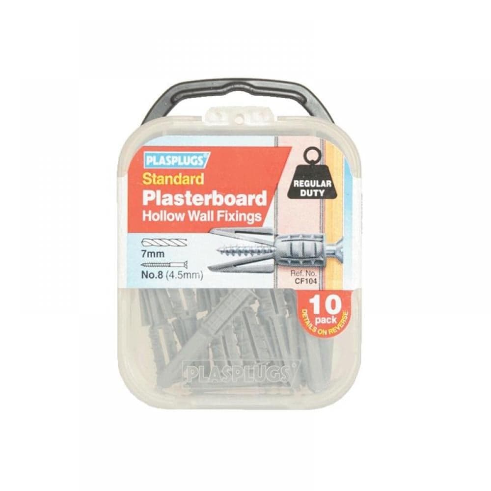 Plasplugs CF104 Cf 104 Standard Plasterboard Fixings Pack Of 10
