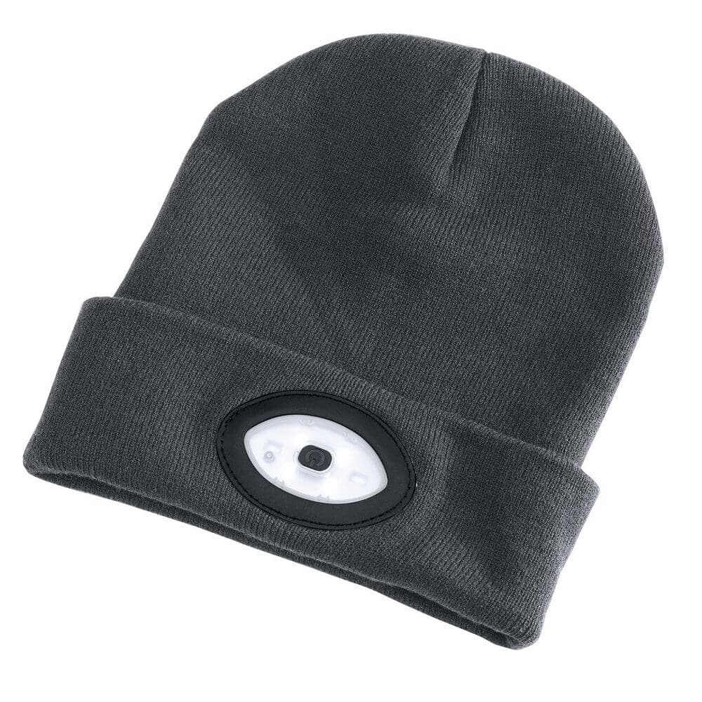 Draper 99522 Beanie Hat With Rechargeable Torch One Size 1W 100 Lumens Grey each