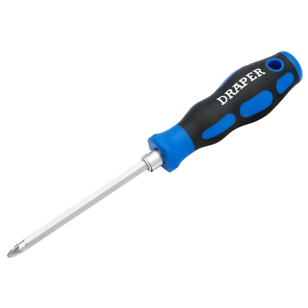 Draper 2-In-1 Reversible Blade Soft Grip Screwdriver Sl6/Pz2 X 175Mm Pk 1 21009