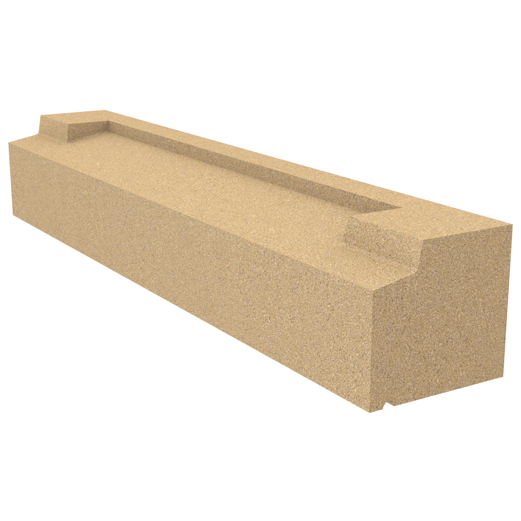 Forticrete Brown Cast Stone Cill Stooled T1-40 Bath, Size: 1003x150x140mm
