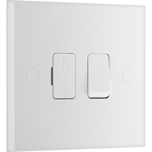 BG 950 1-Gang 13A Switched Fused Spur Square Edge White