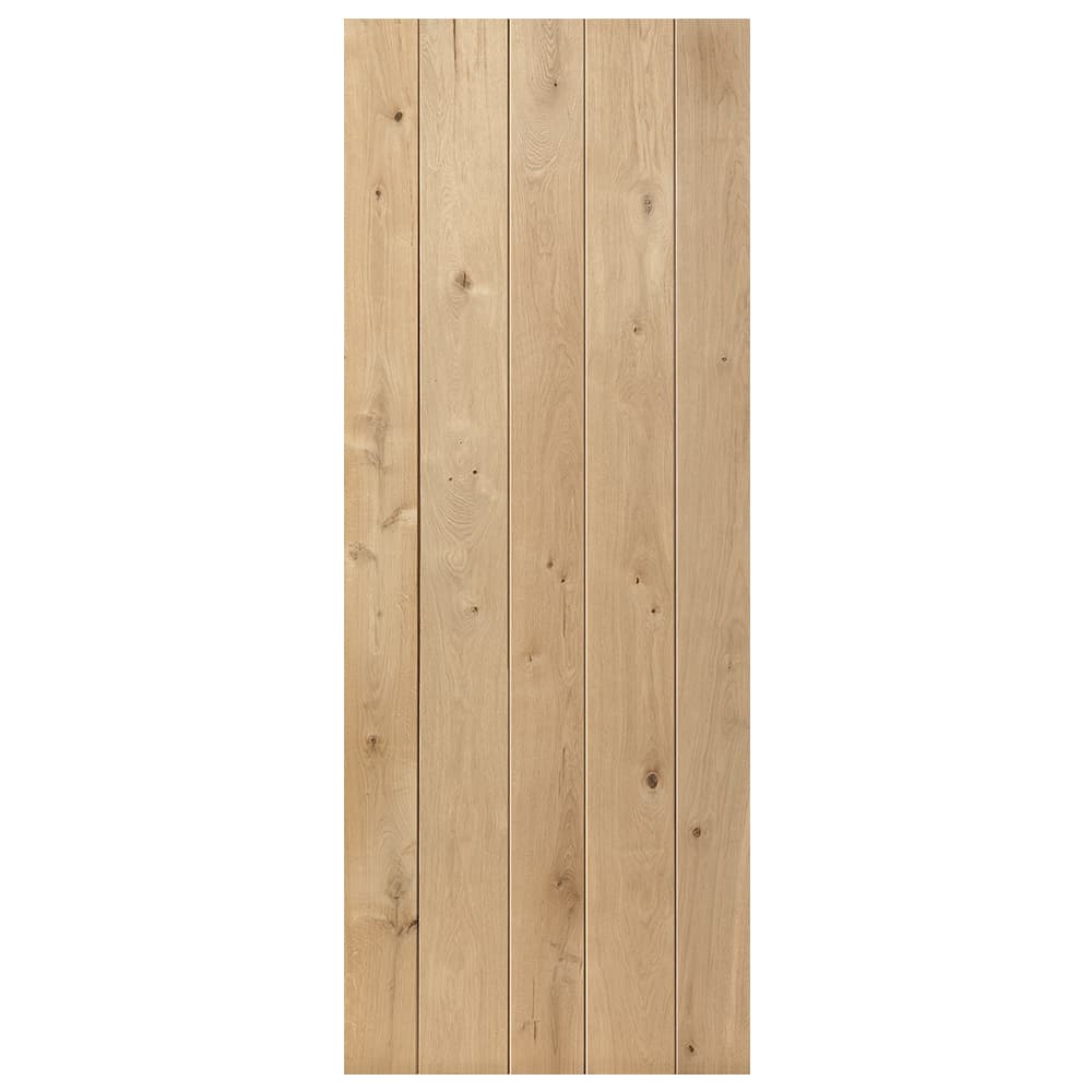 JB Kind Rustic Oak Ledged & Braced Unfinished Interior Door 1981 x 838 x 40mm