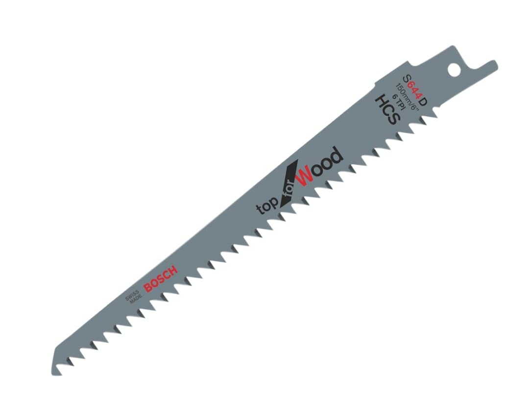 Bosch Powertool Accessories S 644 D Top for Wood Reciprocating Saw Blade 150mm 6 TPI (Pack 100) 2608650551