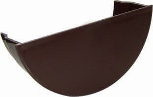 FloPlast Half Round Gutter Internal Stopend - 112mm Brown