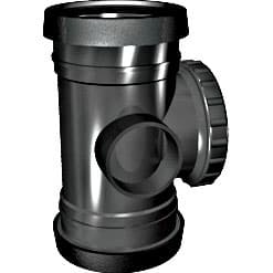 Davant 110Mm Ring Seal Soil D/S Door Pipe Conn Black RS32B