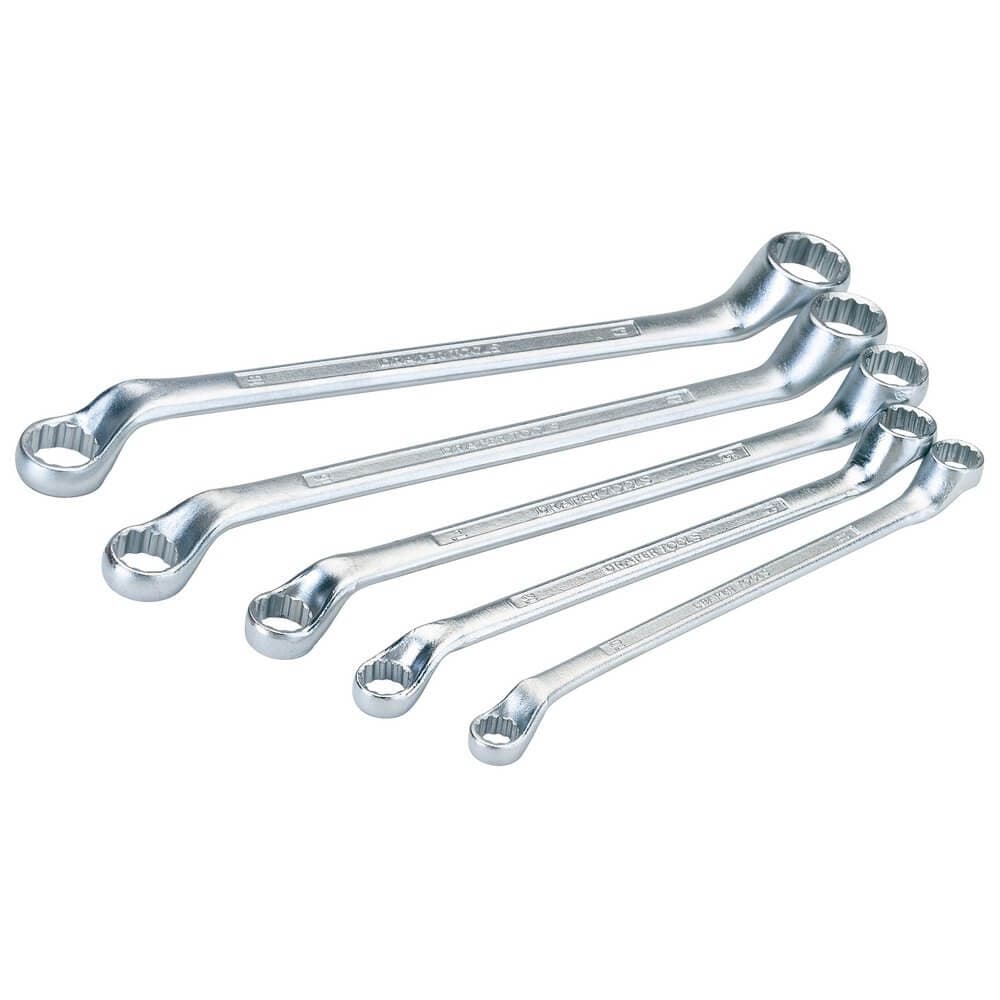 Draper 35089 Cranked Metric Ring Spanner Set (5 Piece) per set