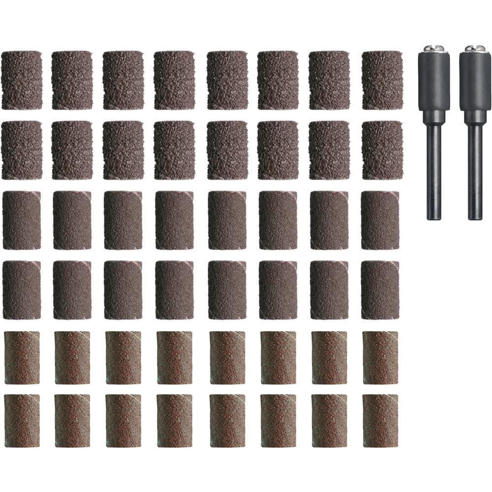 Dremel 50 Piece Assorted Sanding Bands and 6.4mm Mandrels Set
