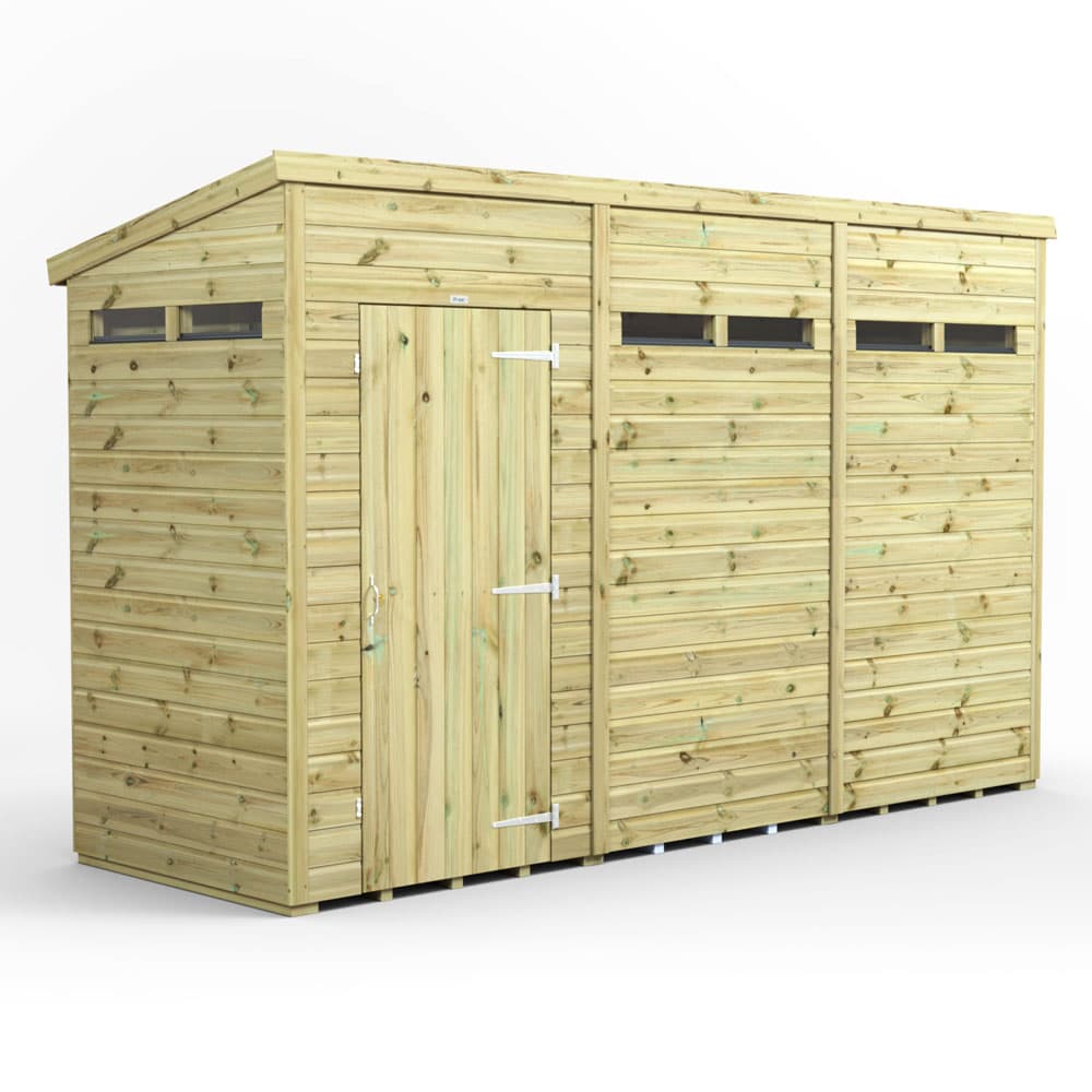 12x4 Premium Powersheds Security Pent