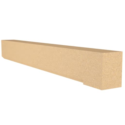 Forticrete Brown Aggregate Head Chamfered DH3 Bath 2305 Lh Piece, Size: 1150x100x140mm