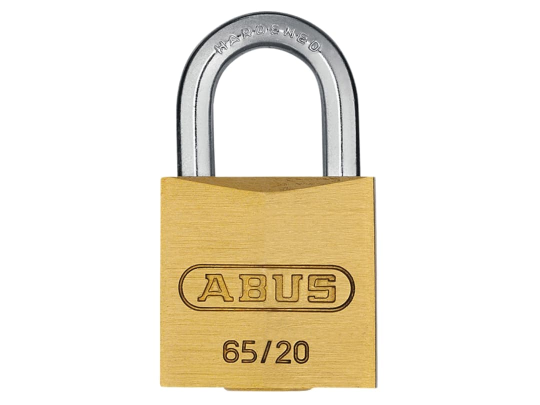 ABUS Mechanical 65/20mm Brass Padlock Carded 10009840-01