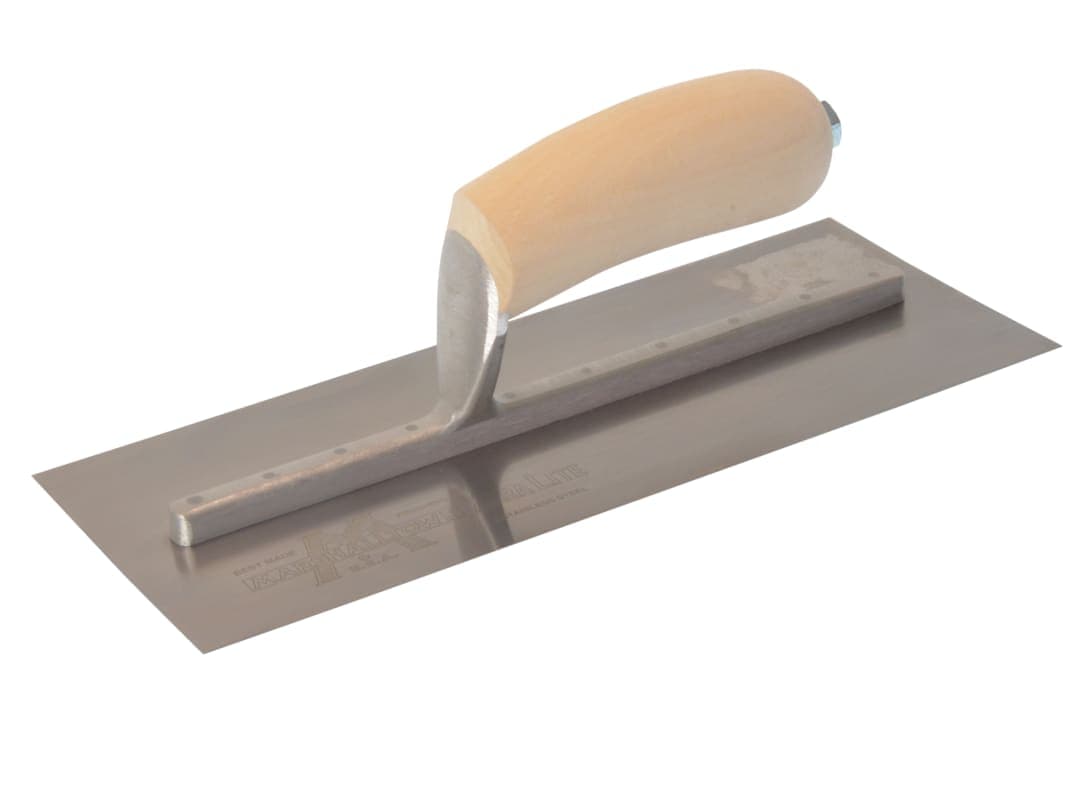 Marshalltown MXS1SS Plasterer's Finishing Trowel Stainless Steel Wooden Handle 11 x 4.1/2in MXS1SS