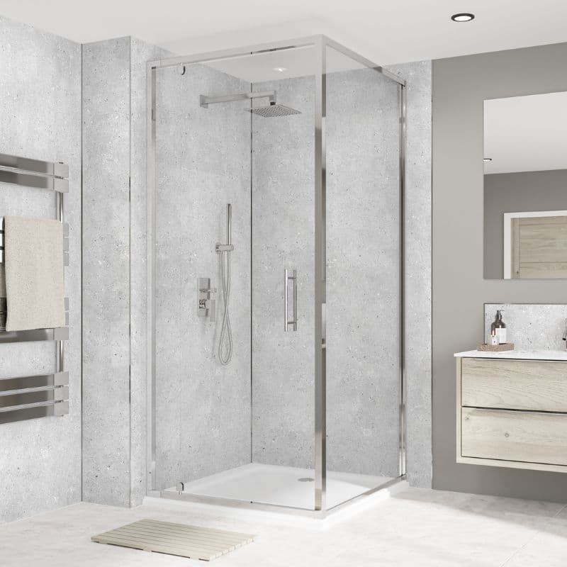 Wetwall Bathroom Wall Panel - 2440mm x 1200mm x 4mm - Fossil Stone