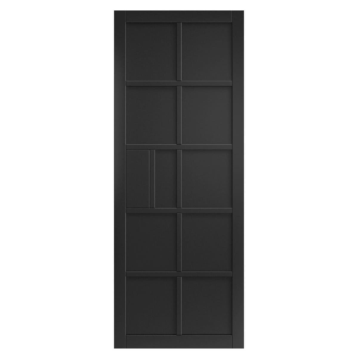 Plaza Internal Door - Black Panelled - Prefinished - 35 x 1981 x 610mm