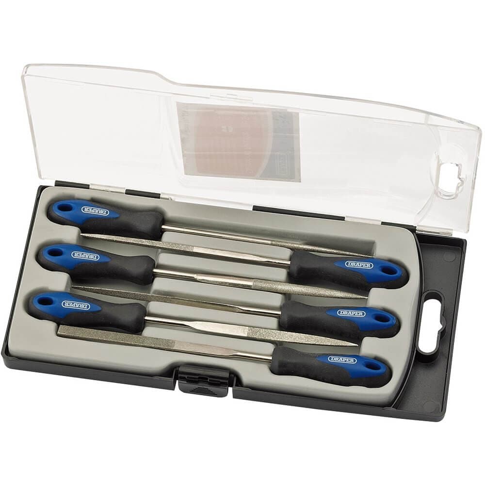Draper 47817 Soft Grip Diamond Needle File Set 150Mm (6 Piece) per set