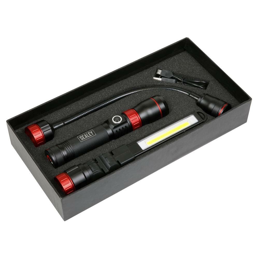 Sealey LED0131R Interchangeable 3-In-1 Cob Led Inspection Light Rechargeable