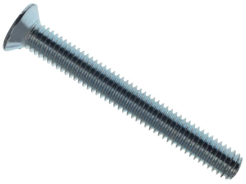Metalmate® MEMMSCSK0650 Machine Screw Pozi Compatible Csk Zp M6 X 50Mm Box 25