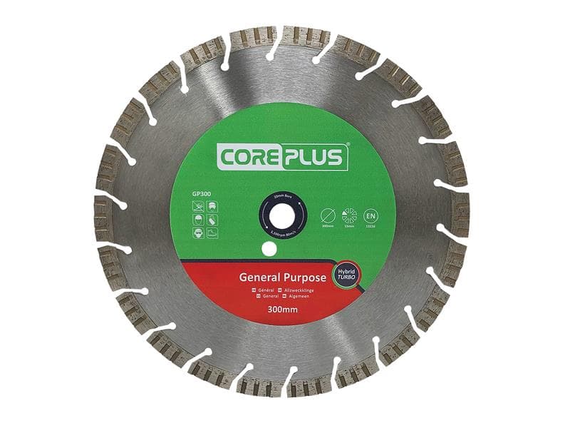Coreplus CORDBGP300 Gp300 General-Purpose Hybrid Turbo Diamond Blade 300Mm
