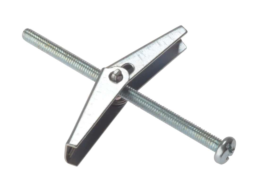 Fandf 10TOG350 Plasterboard Spring Toggles - Zinc Plated M3 X 50Mm (Bag Of 10)