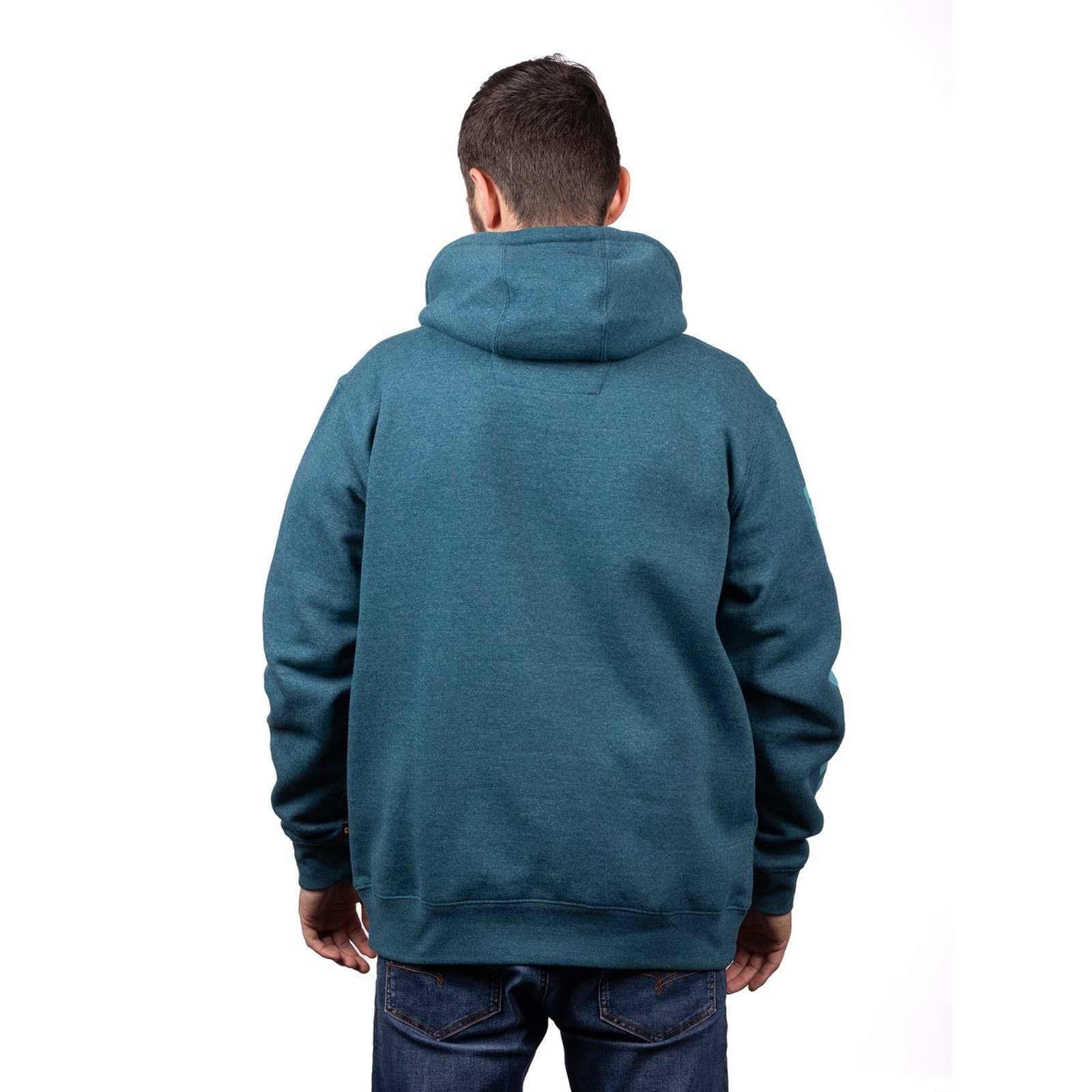 Caterpillar Trademark Banner Hooded Sweatshirt Size Med Blue 38521-71794-04