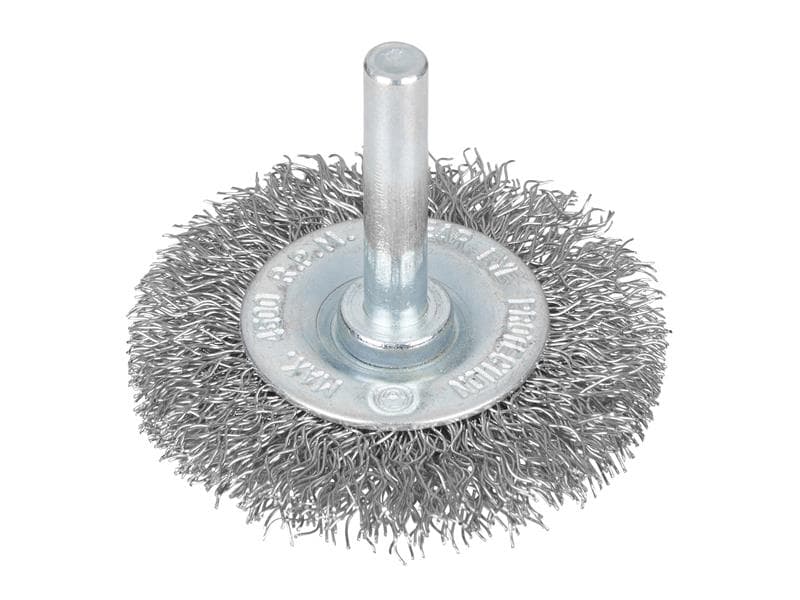 Bluespot Tools 19221 Flat Steel Wire Wheel Brush 50Mm X 6Mm Arbor