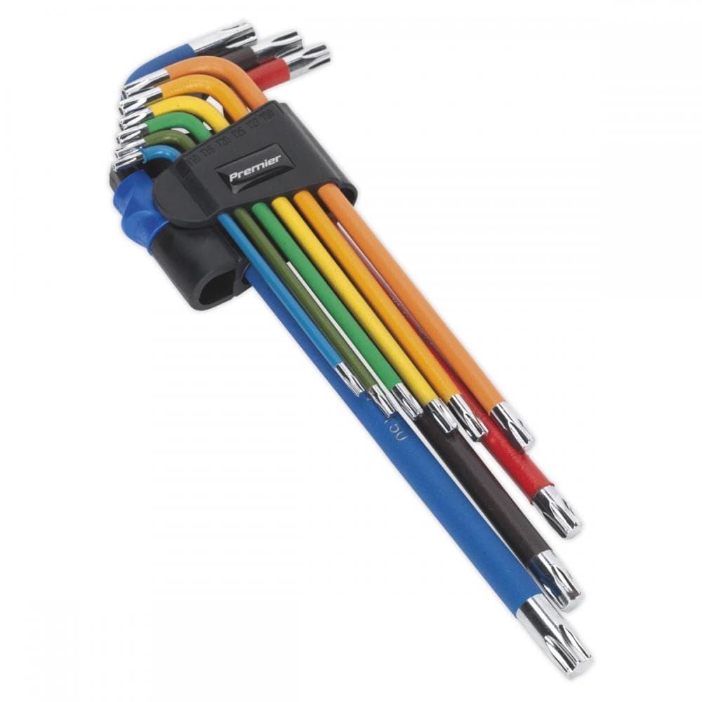 Sealey AK7194 Trx-Star* Key Set 9Pc Colour-Coded Extra-Long