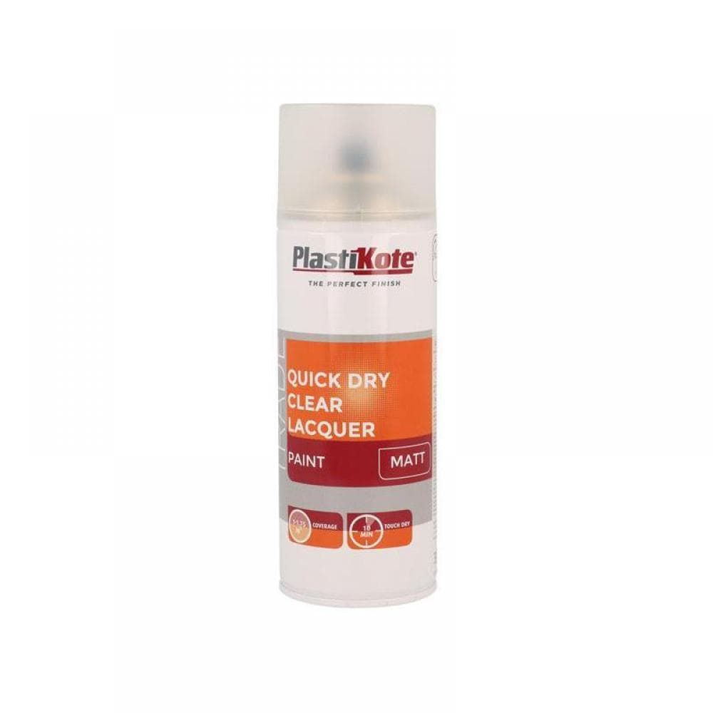 Plastikote 071003 Trade Quick Dry Clear Lacquer Spray Matt 400Ml