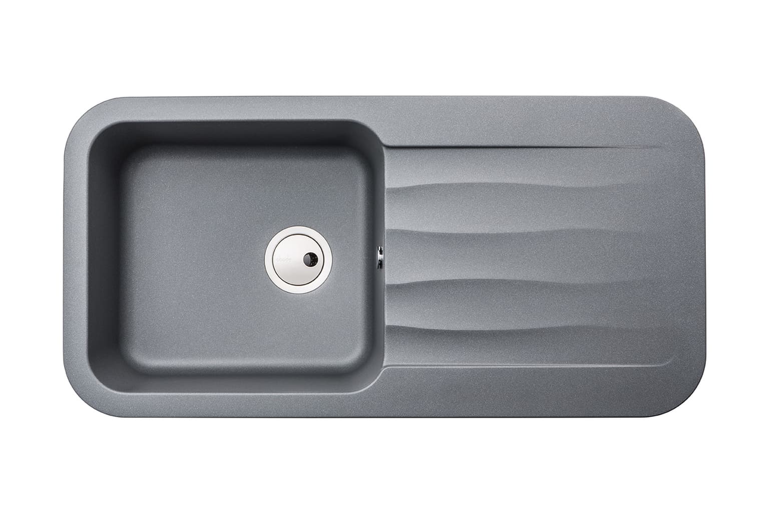 Abode AW3144 Dune 1.0 Bowl Inset Granite Sink Metallic Grey