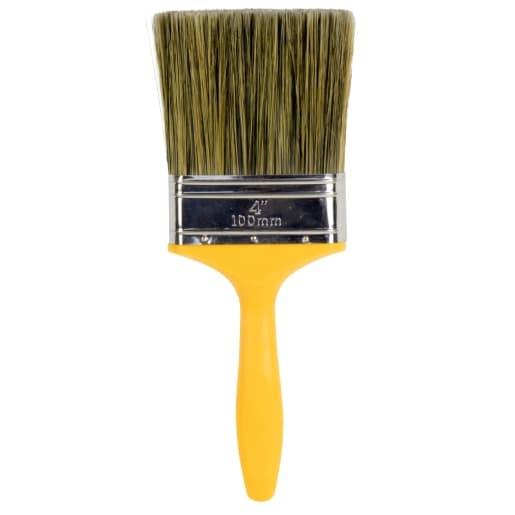 4Trade Yellow Synthetic Plastic Masonry Brush, 4in