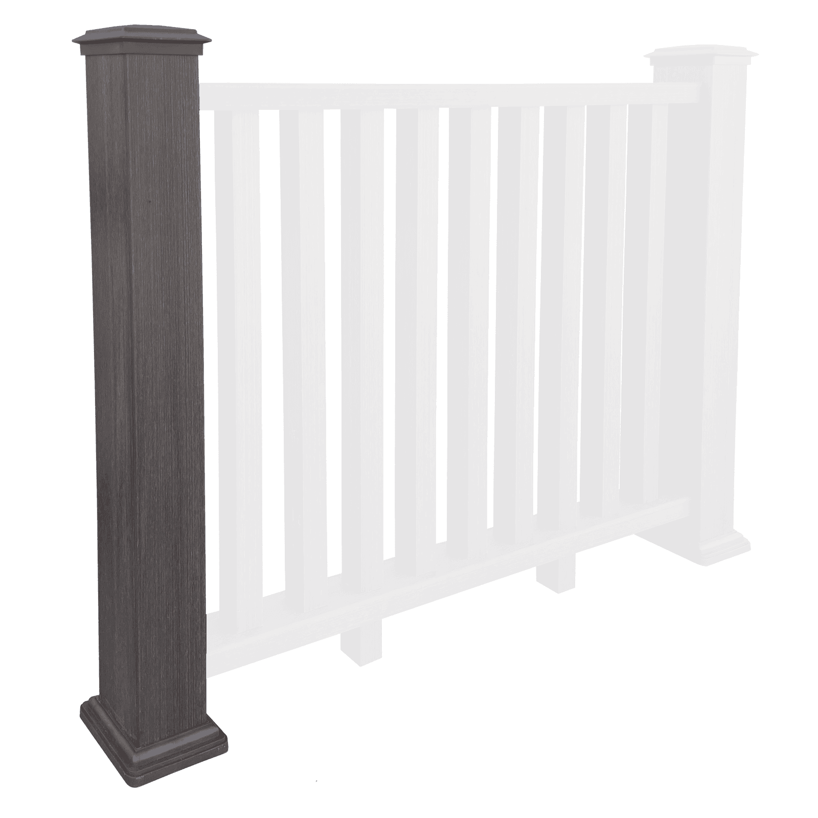 Composite Balustrade Post - Walnut
