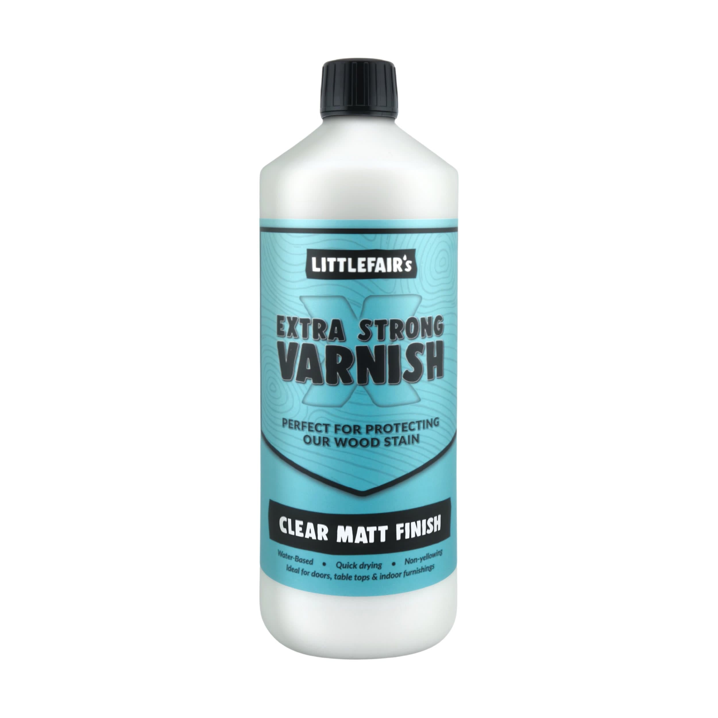 Littlefairs Water-Based Extra Strong Varnish - Matt/Satin/Gloss - Indoor Use (Doors/Floors/Tables/Furniture)